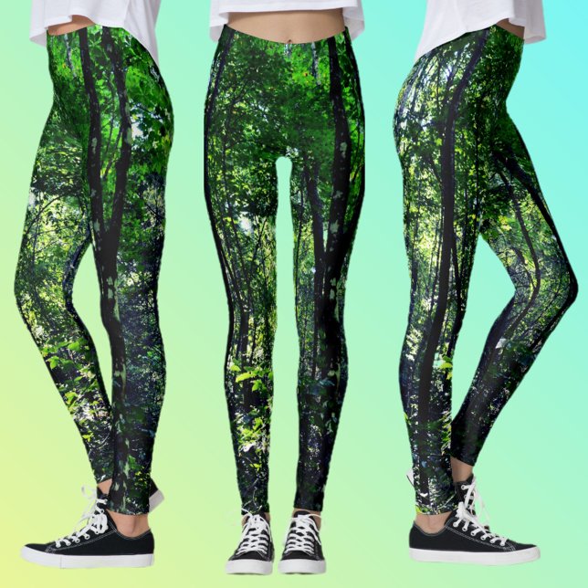 Legging Floresta Verde Fotografia da Natureza (Criador carregado)