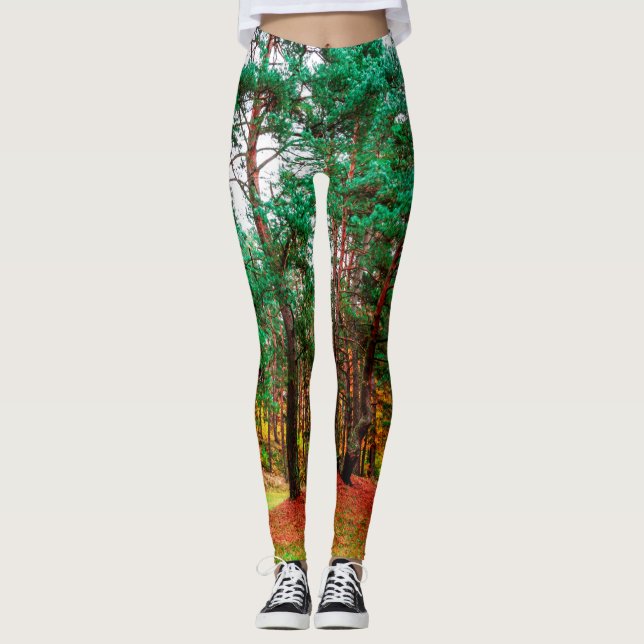 Legging Florestas mistas do outono (Frente)