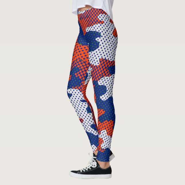 Legging Florida Swamp Gator Blue & Orange Camo  (Esquerda)