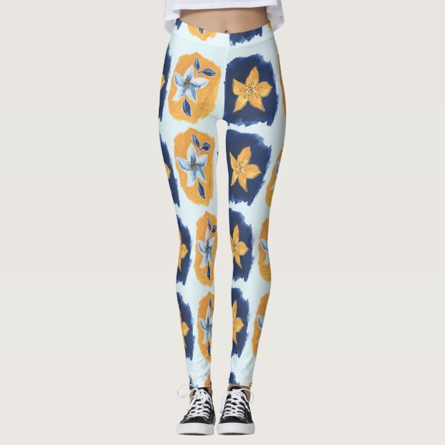 Legging Flower abstract pattern (Frente)