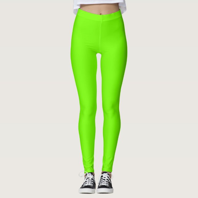 Legging Fluoro Limão-Verde (Frente)