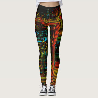 Legging Fluxo cibernético: Legenda de dados em fluxo