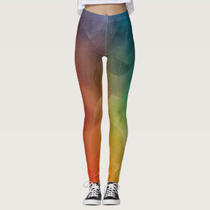 Legging Fluxo de cor abstrato em formas