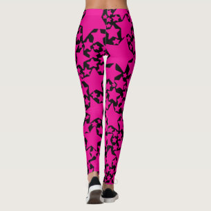Legging Fluxo e refluxo 2 em Magenta e Preto
