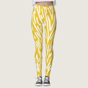 Legging Fofo branco & amarelo clássico "Ratti_Creative_Art
