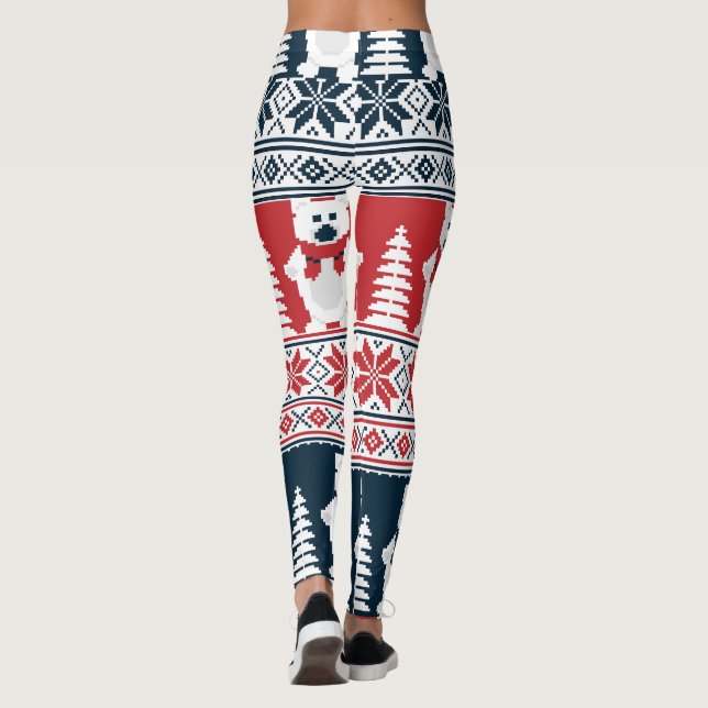 Legging Fofo e Moderno Christma Snowman Knited (Verso)