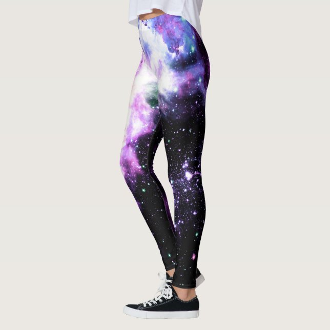 Legging Fogos Celestiais Faísca Roxa (Esquerda)