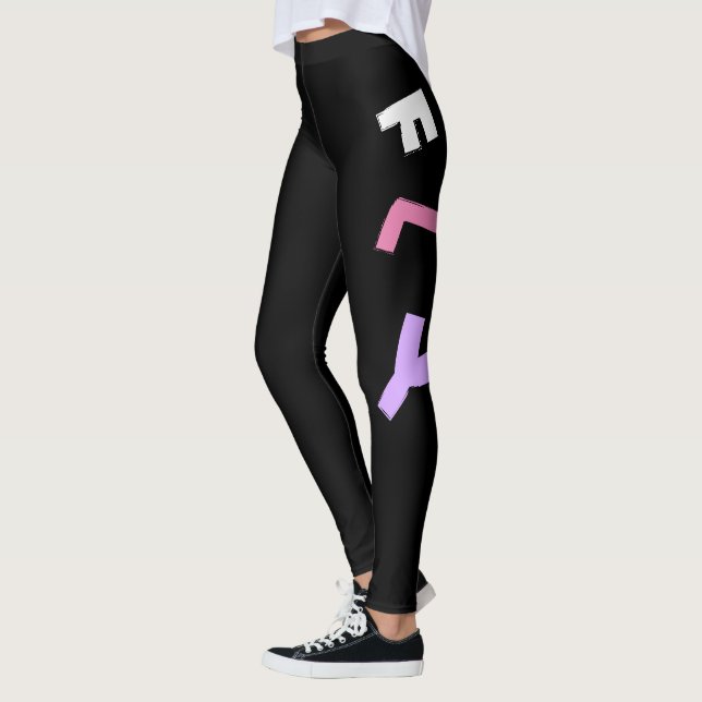 Legging Foguete - Roxo e RosaAbstract Pop Art. FLY! (Esquerda)
