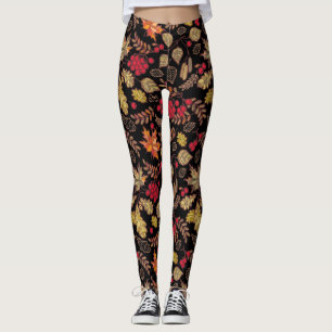Legging Folha da folha do outono