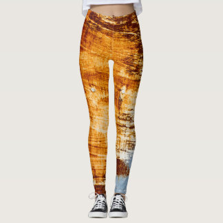 Legging Folha de aço ferrugem, fundo texturizado.