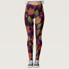 Legging Folha de outono Colorida
