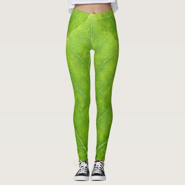 Legging Folha Verde Aspen #11 (Frente)