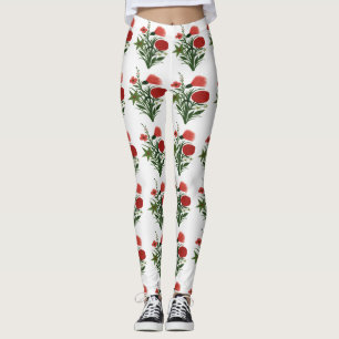 Legging Folha Verde Floral 