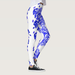 Legging Folhagem Azul