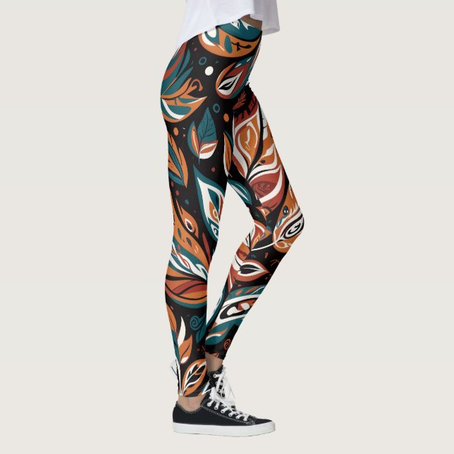 Legging Folhas Caprichosas (Direita)