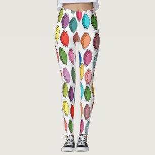 Legging Folhas Coloridas