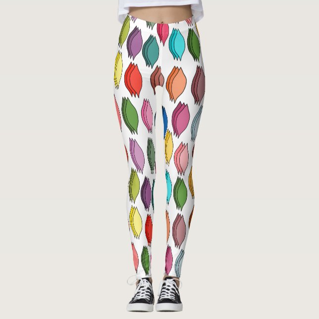 Legging Folhas Coloridas (Frente)