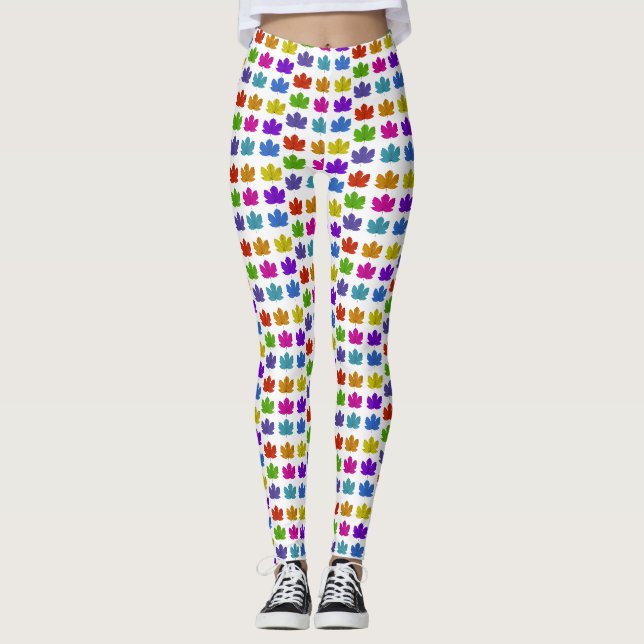 Legging Folhas coloridas (Frente)