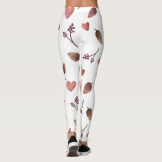Legging Folhas, Corações, Twigs