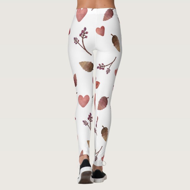 Legging Folhas, Corações, Twigs (Verso)
