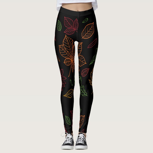 Legging Folhas da queda/outono (Frente)