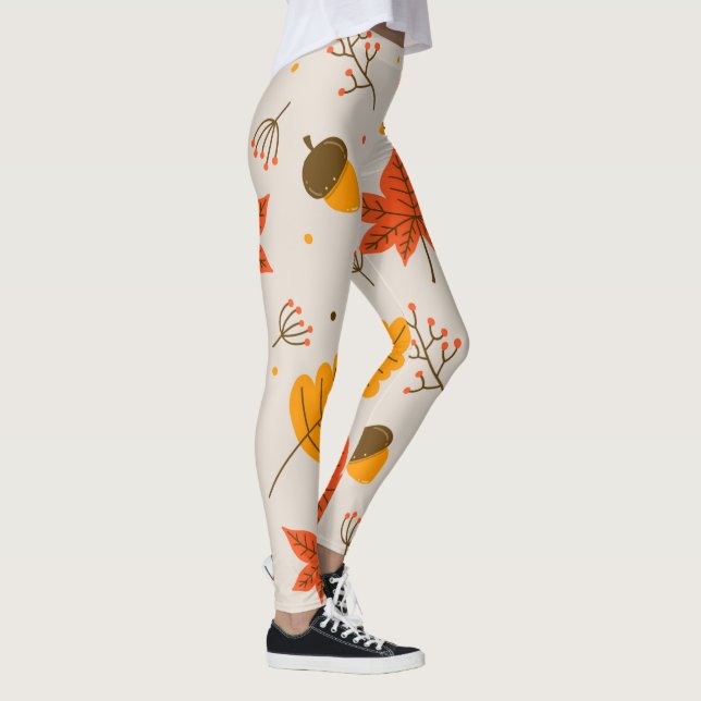 Legging Folhas de Acorn e Multicor (Direita)
