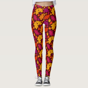 Legging Folhas de Carvalho de outono e Bolotas Padrão