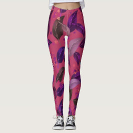Legging Folhas de flores
