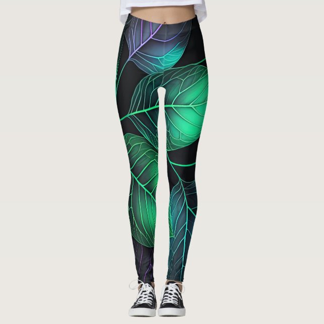 Legging Folhas de Jeweltone (Frente)