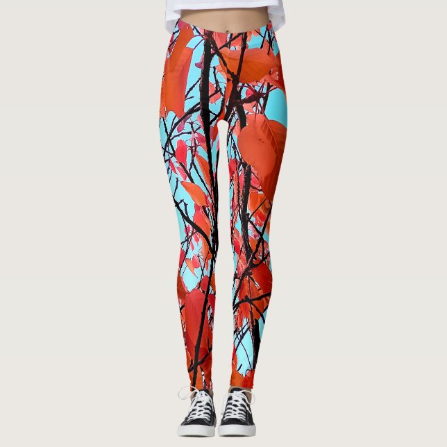 Legging Folhas de laranja (Frente)