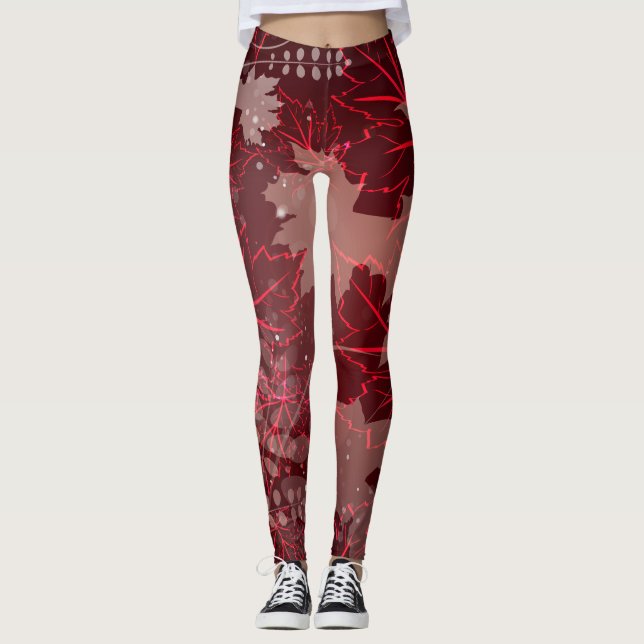 Legging Folhas de ouro 1 (Frente)