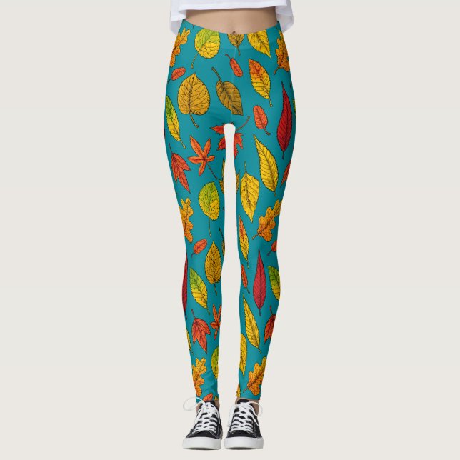 Legging Folhas de outono (Frente)