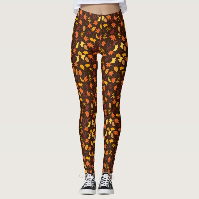 Legging Folhas de outono (Frente)