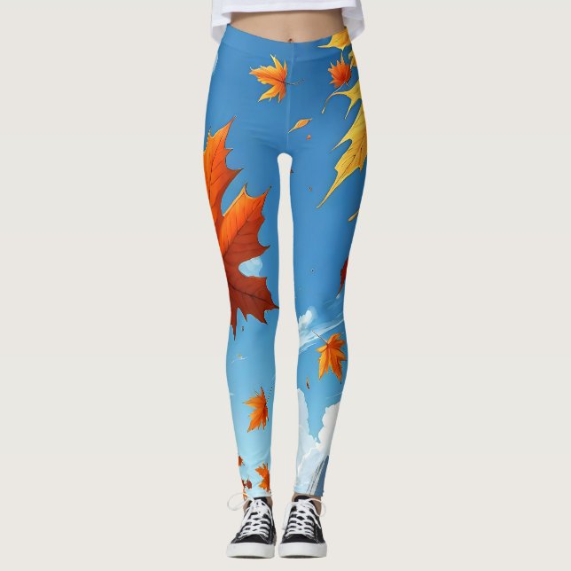 Legging Folhas de outono  (Frente)