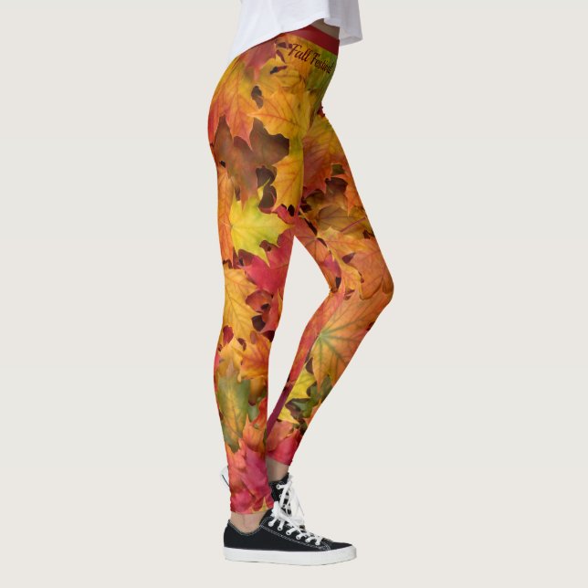 Legging Folhas de outono Colheita Colunas de Yoga Autumn P (Direita)
