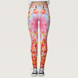 Legging Folhas de outono e céu abstrato