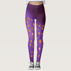 Legging Folhas de outono e leggões de Rosas