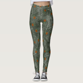 Legging Folhas de Palma e Laranjas