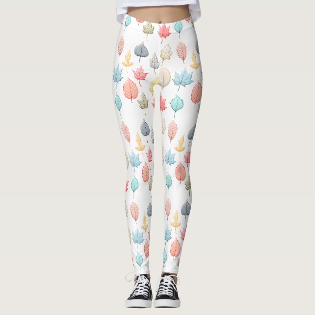 Legging Folhas de Pastel (Frente)
