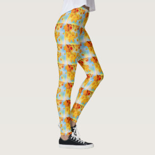 Legging Folhas de queda de água