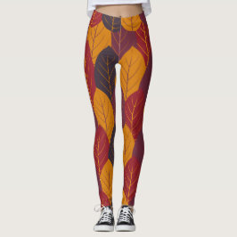 Legging Folhas de queda multicor