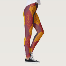 Legging Folhas de queda multicor