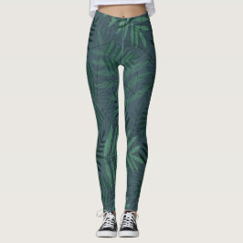 Legging Folhas de queda verde