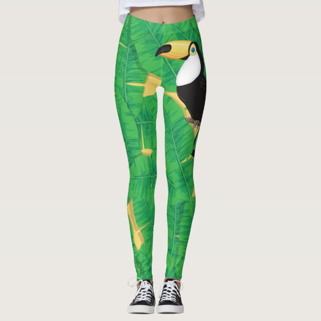 Legging Folhas de tucano e de banana (Frente)