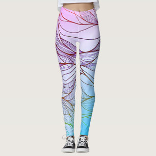 Legging Folhas e design de flores modernas