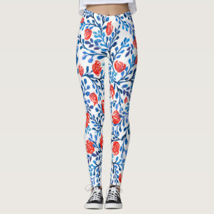 Legging Folhas Florais: Padrão Natural Invisível