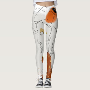Legging Folhas Tropicais, Design de padrão sem costura.