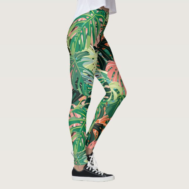 Legging Folhas Tropicais Extravaganza (Direita)