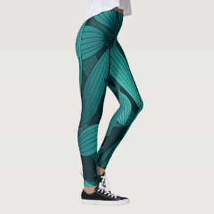 Legging Folhas tropicais gradativas
