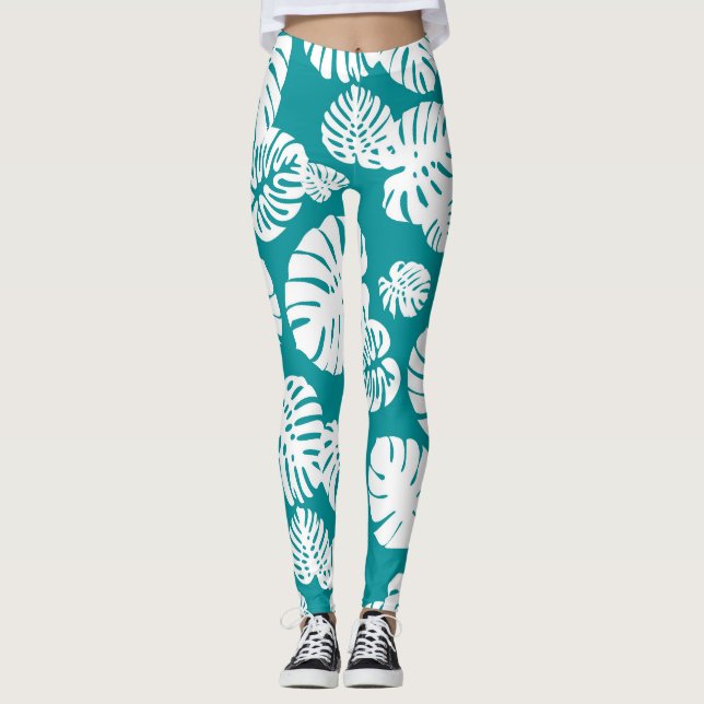 Legging Folhas Tropicais Multicolores 3 (Frente)